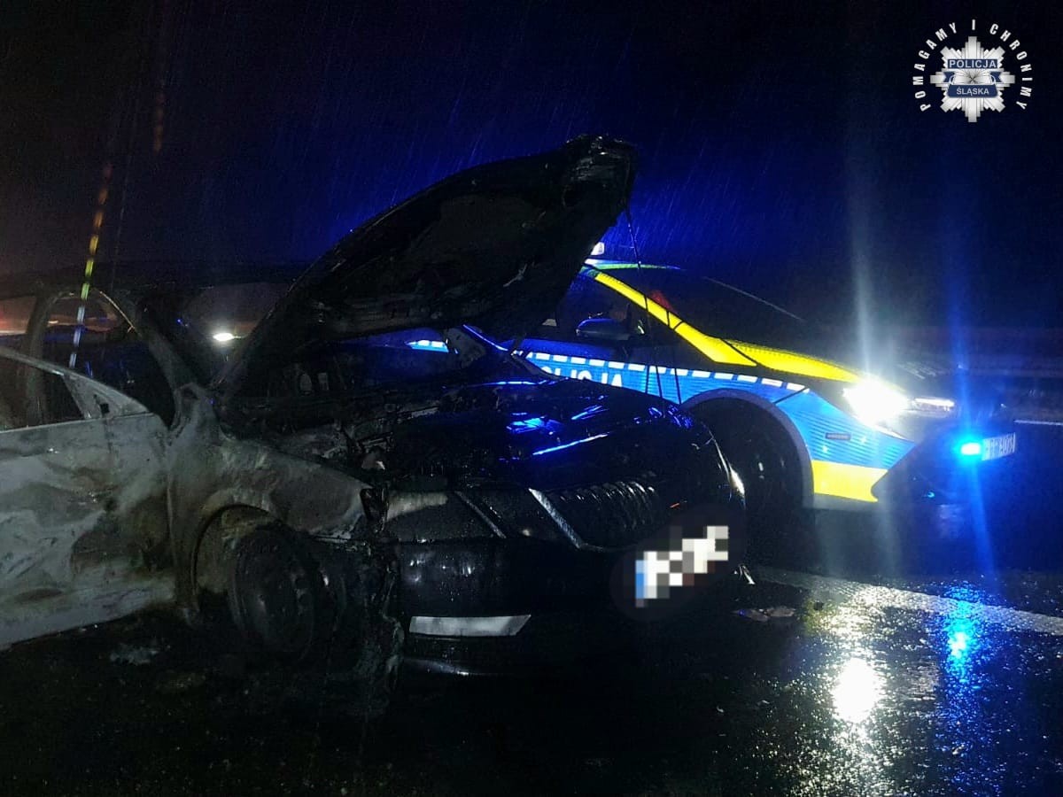 Pożar na A4, wypadek na Węźle Sośnica. Korki i dużo utrudnień na śląskich autostradach