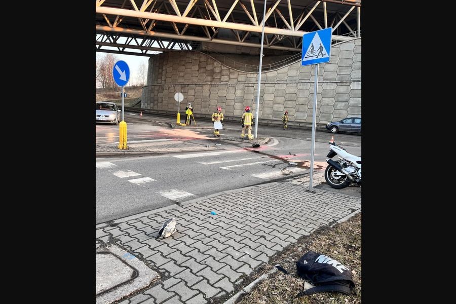 Wypadek pijanego motocyklisty w Piekarach Śląskich