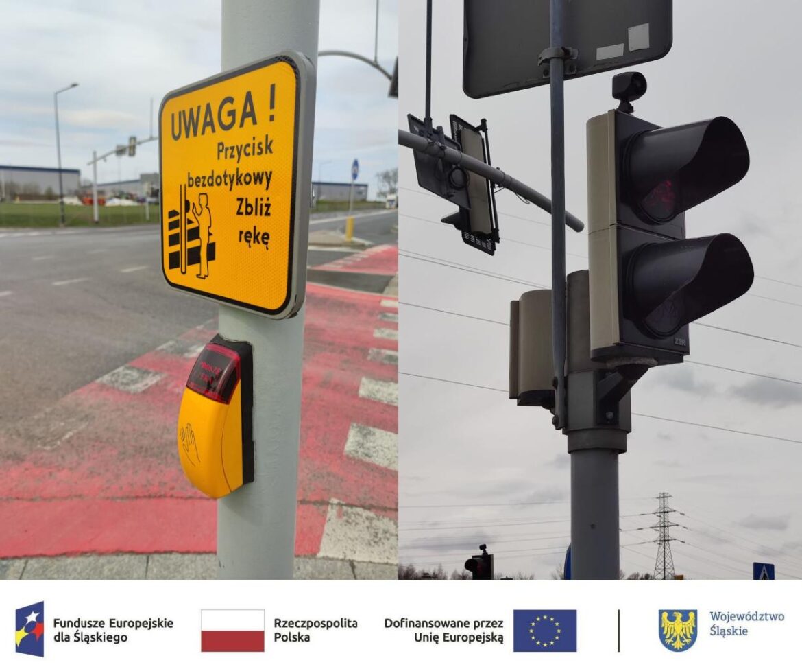 Nowe przejścia w Gliwicach! Zielone światło bez dotykania. Fot. UM Gliwice