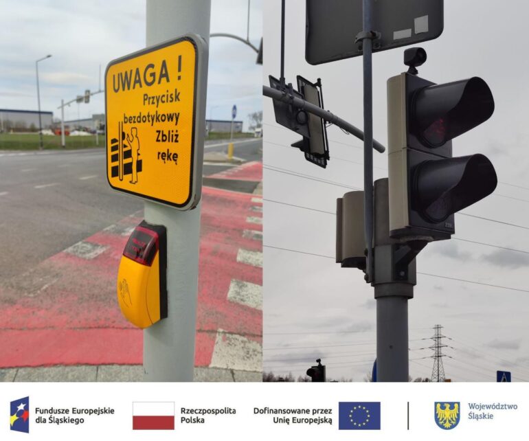 Nowe przejścia w Gliwicach! Zielone światło bez dotykania. Fot. UM Gliwice