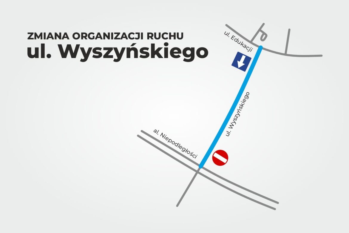 22 września rozpoczyna się remont ul. Wyszyńskiego w Tychach. Sprawdź zmiany w organizacji ruchu i funkcjonowanie komunikacji miejskiej.