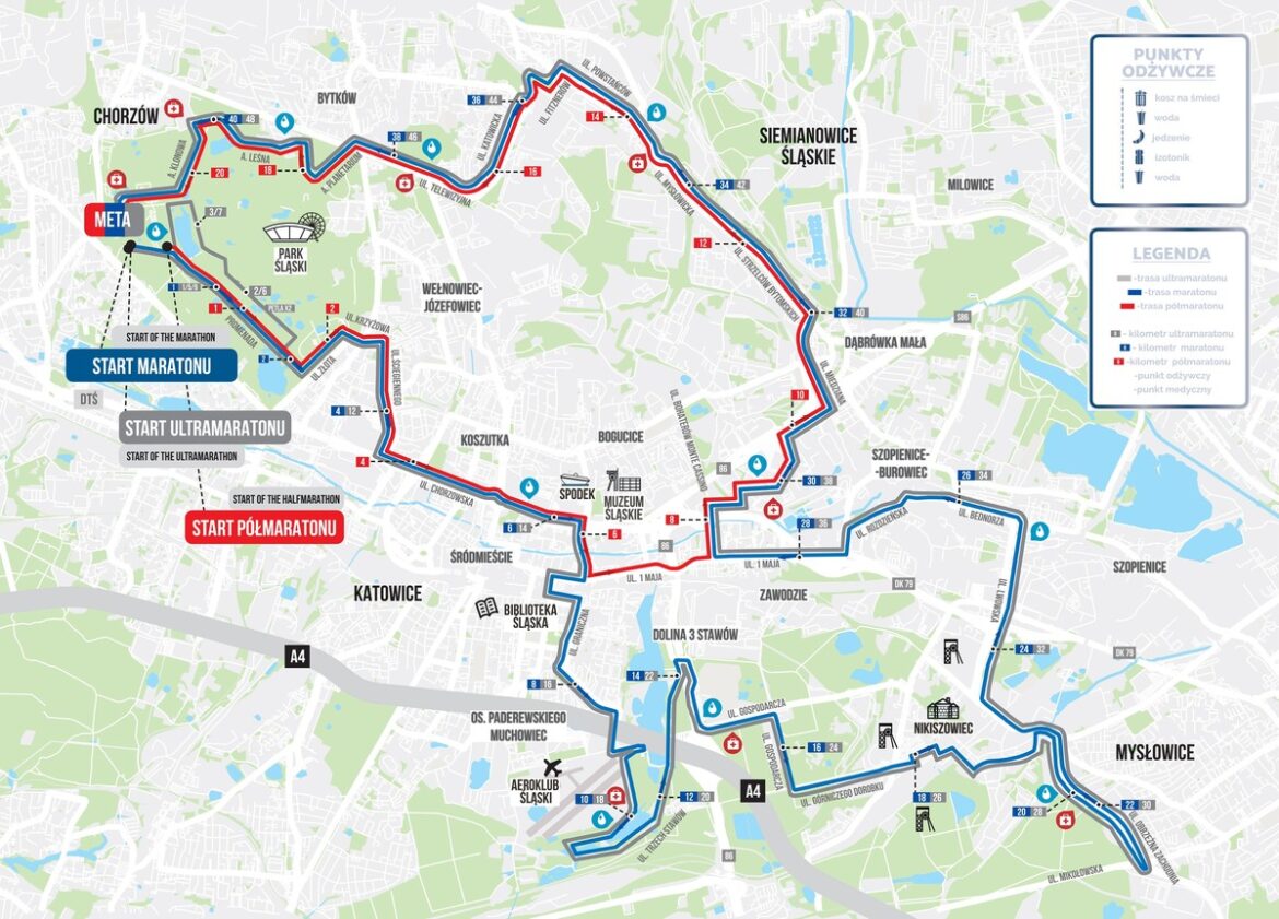 Ponad 8500 osób weźmie udział w niedzielnym maratonie, półmaratonie i ultramaratonie na Śląsku. To oznacza, że padł kolejny rekord imprezy. Silesia Marathon spowoduje utrudnienia w ruchu w 4 miastach: Katowice, Chorzów, Mysłowice i Siemianowice Śląskie.