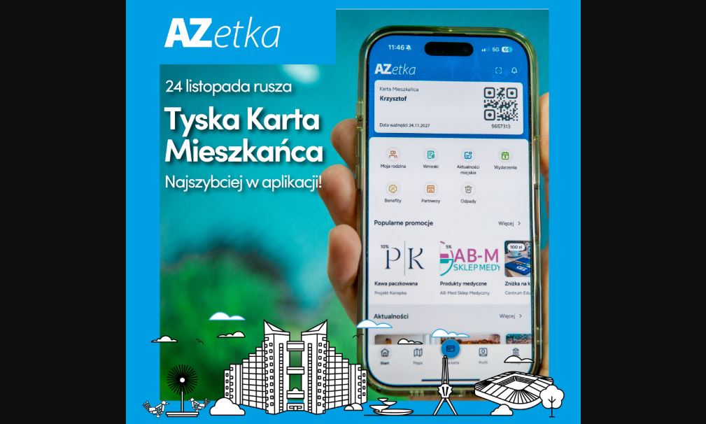 Rusza nabór wniosków o wydanie Tyskiej Karty Mieszkańca czyli AZetki. To program, który zapewni zniżki u lokalnych przedsiębiorców i w instytucjach miejskich, a jednocześnie ułatwi dostęp do informacji o wydarzeniach kulturalnych, sportowych i rozrywkowych. Posiadacze karty zyskają dostęp do zniżek w 5 miejskich jednostkach oraz u 54 prywatnych przedsiębiorców, którzy już teraz dołączyli do programu.