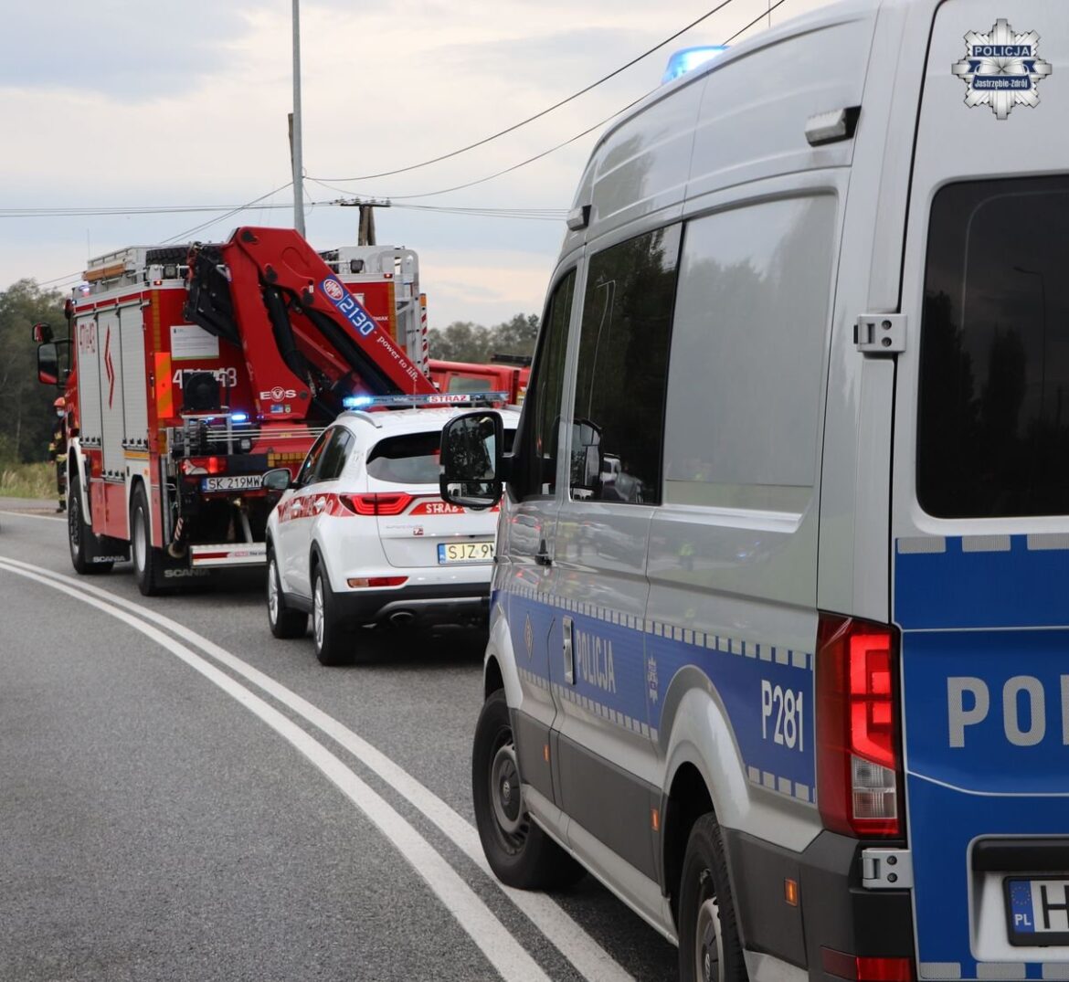 Potrącenie 12-letniej dziewczynki w Jastrzębiu - Zdroju. Fot. Policja Śląska