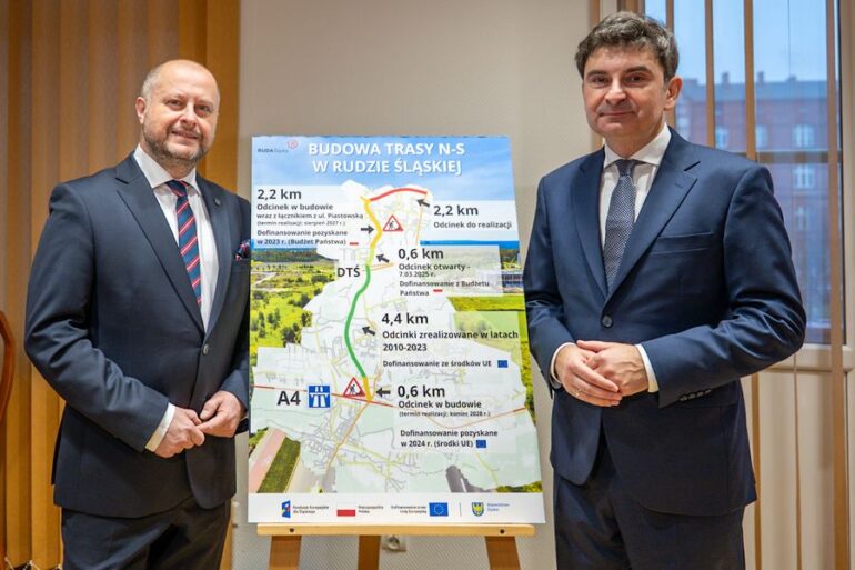 Wyjątkowo hojny prezent świąteczny dla rudzkiego samorządu - 77 mln zł! To dotacja na rozbudowę kluczowego połączenia drogowego w regionie, jakim jest trasa N-S w Rudzie Śląskiej.