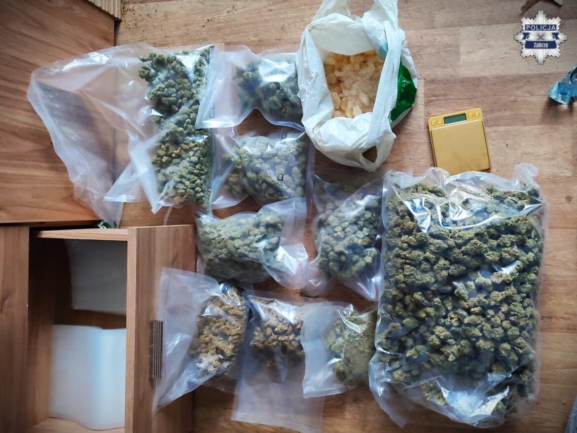 Zabrze: W mieszkaniu policja znalazła ponad 2,5 kilograma różnych narkotyków (fot. KMP Zabrze)