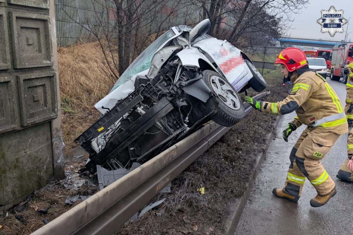 Koszmar na drogach! Stoi tunel w Katowicach, wypadki na DTŚ! (fot. Policja Śląska)