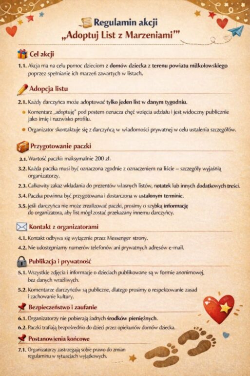 Akcja Adoptuj List z Marzeniami w powiecie mikołowskim startuje 24 lutego. Sprawdź, jak zarezerwować list, przygotować prezent i włączyć się w pomoc dzieciom z domów dziecka.