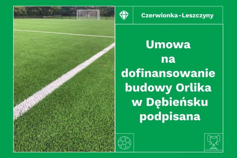 Ministerstwo Sportu i Turystyki przekaże dotacje, a gmina Czerwionka-Leszczyny zbuduje nowy Orlik. Kompleks boisk powstanie w przy ulicy Prostej w dzielnicy Dębieńsko. Ministerialne wsparcie wyniesie 2 mln zł. Koszt całej inwestycji to blisko 5 mln zł.