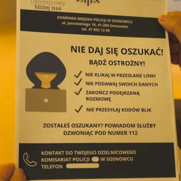 Spotkanie z seniorami w szpitalu św. Barbary w Sosnowcu. Policja ostrzega przed oszustwami „na wnuczka” i fałszywe inwestycje