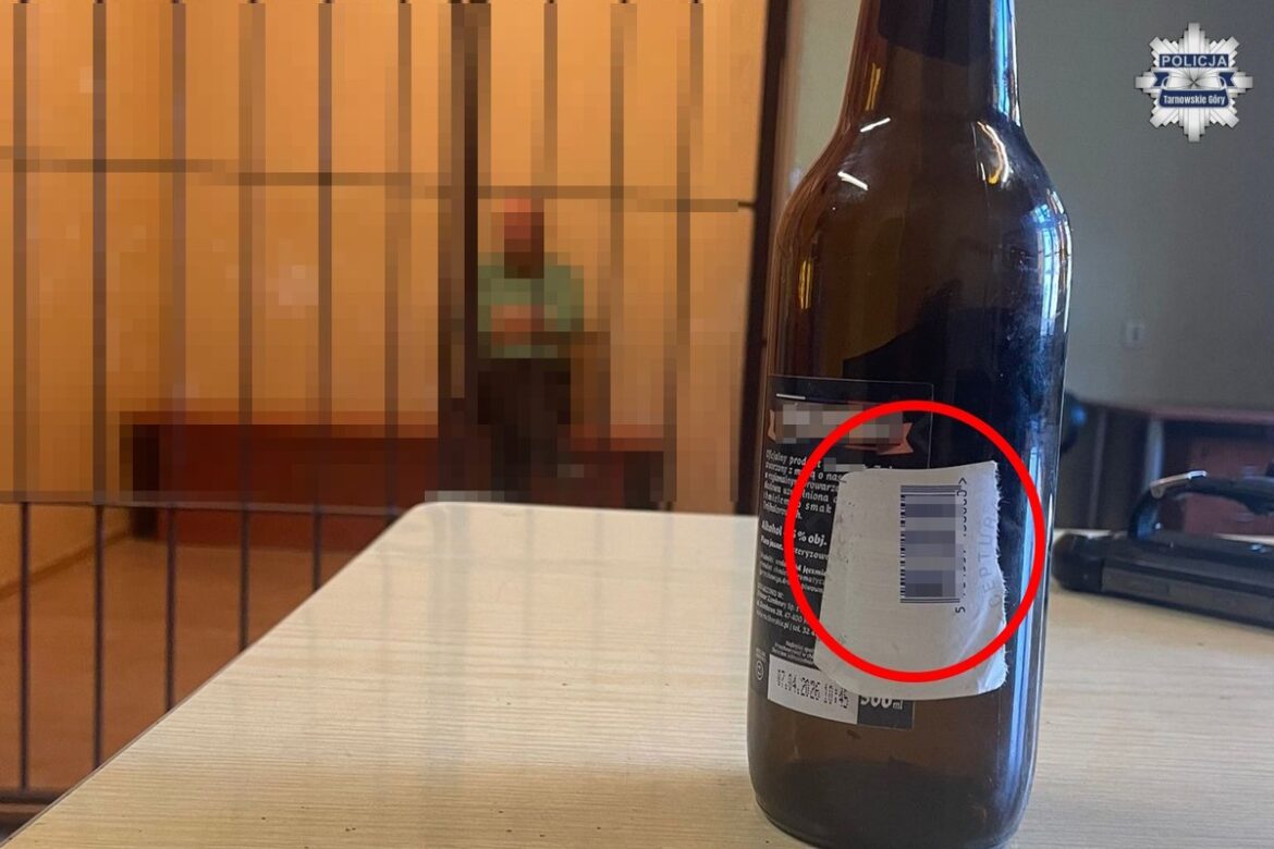 Oszukał na kaucji za butelkę na 50 gr. Możliwa kara? 2 lata odsiadki! (fot. Policja Tarnowskie Góry)