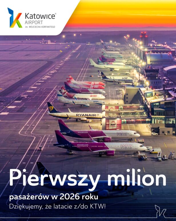 Milionowy pasażer w Katowice Airport w tym roku odprawiony rekordowo wcześnie! Fot. Katowice Airport