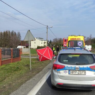 Śmiertelne potrącenie na DK78 w Goleniowach. Wprowadzono ruch wahadłowy. KPP Zawiercie