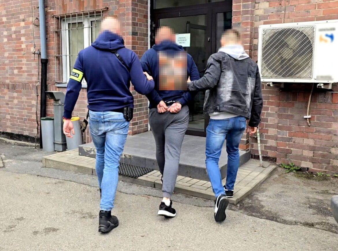 Bytom: brutalny napad na taksówkarza. 43-latek zatrzymany, grozi mu do 15 lat więzienia. Fot. KMP Bytom