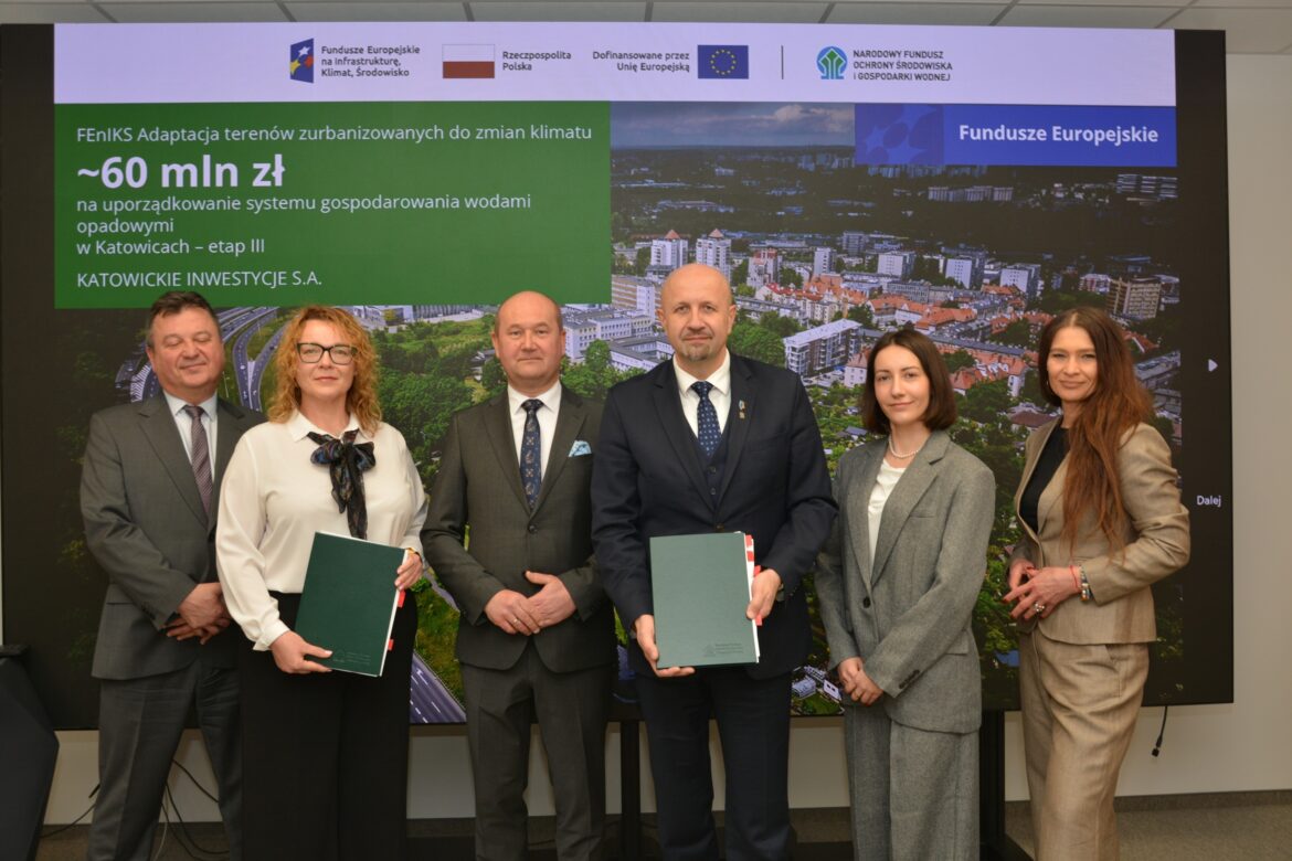 Miliony na walkę z podtopieniami! Katowice inwestują w deszczówkę i zieloną infrastrukturę. Fot. KAW