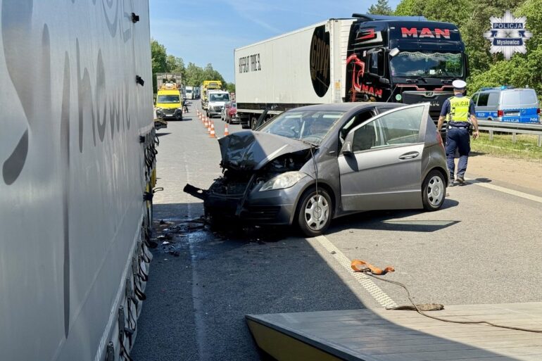 Wypadki na A4 w Mysłowicach