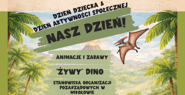 Dzień Dziecka w Mikołowie w tym roku będzie miał wyjątkowy, prehistoryczny charakter. Już 30 maja rynek zamieni się w krainę dinozaurów, zabawy i rodzinnych atrakcji. Organizatorzy przygotowali konkursy, animacje oraz spotkania z lokalnymi organizacjami społecznymi. Wstęp na wydarzenie jest bezpłatny.