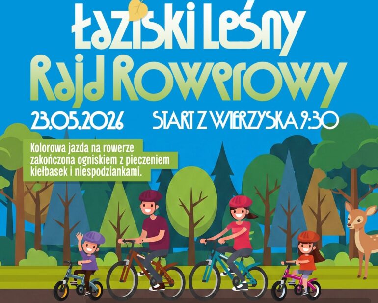 Łaziski Leśny Rajd Rowerowy odbędzie się 23 maja w Łaziskach Górnych. Uczestnicy przejadą około 40 km, a wcześniej spotkają się na śniadaniu na trawie. Zapisy do 20 maja.