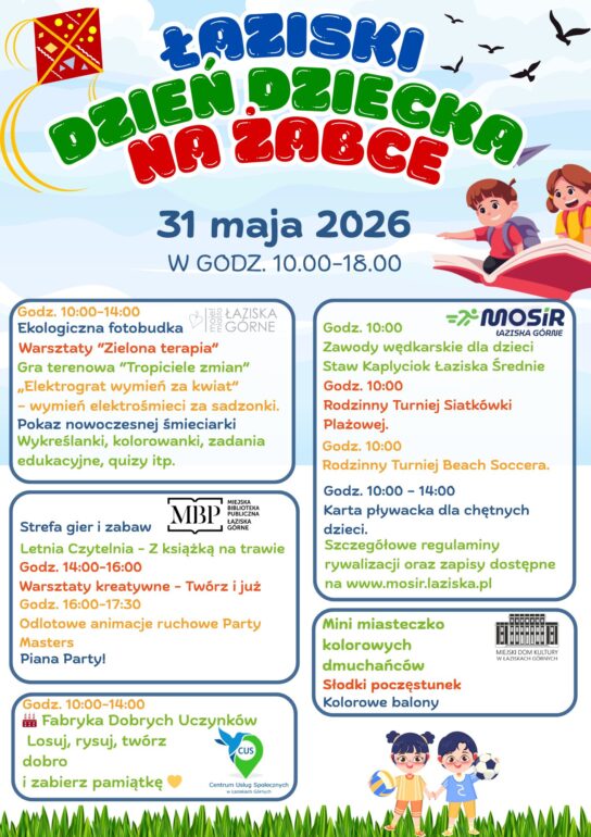 Dzień Dziecka w Łaziskach Górnych. Darmowe atrakcje, dmuchańce i Piana Party