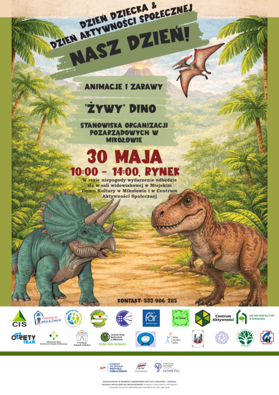 Dzień Dziecka w Mikołowie odbędzie się 30 maja na rynku. W programie dinozaury, konkursy, malowanie twarzy, animacje oraz Dzień Aktywności Społecznej.