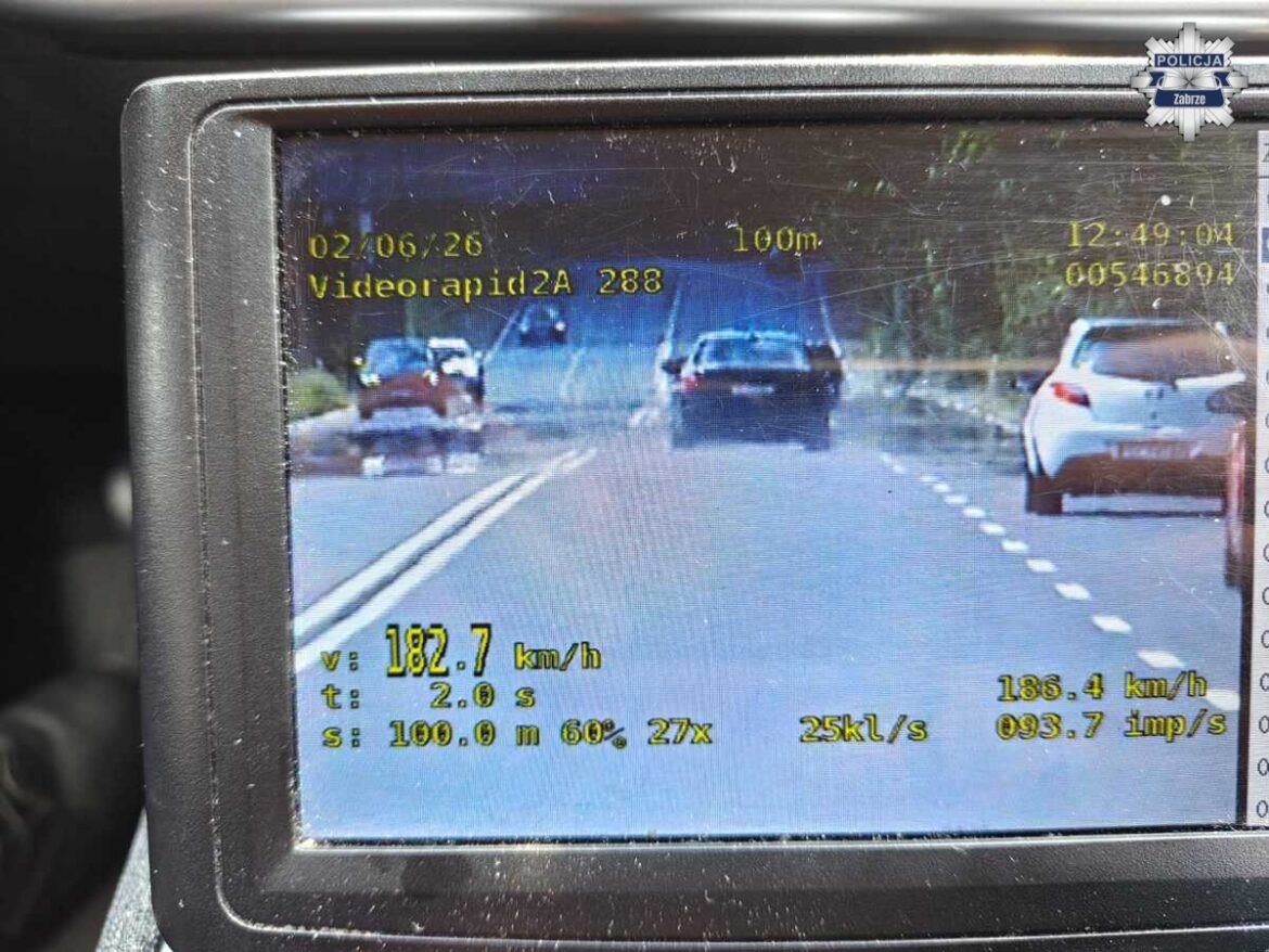 Zabrze: jechał BMW 182 km/h na DK88. Policja zatrzymała mu prawo jazdy. Fot. Policja