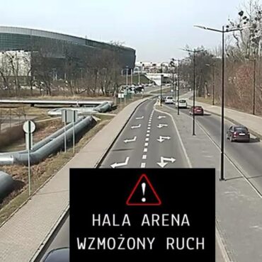 Koncert Scorpions w Gliwicach. Utrudnienia w ruchu i korki przy PreZero Arenie 23 lipca. Fot. ZDM Gliwice