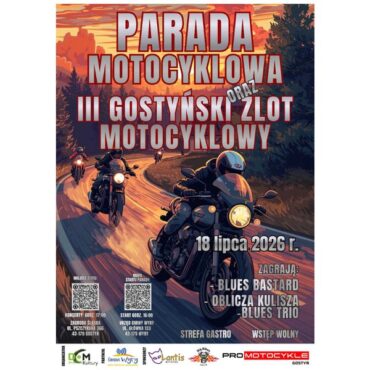 W najbliższą sobotę, 18 lipca odbędzie się  III Gostyński Zlot Motocyklowy. Główne wydarzenia zaplanowano po południu, na terenie Zagrody Śląskiej w Gostyni. Imprezie towarzyszyć będzie parada motocyklowa.