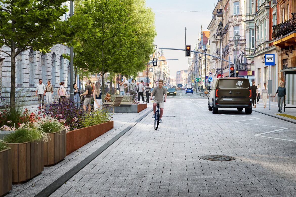 Gliwice. Rusza modernizacja ul. Zwycięstwa. Więcej zieleni, nowe chodniki i zmiany w centrum. UM Gliwice