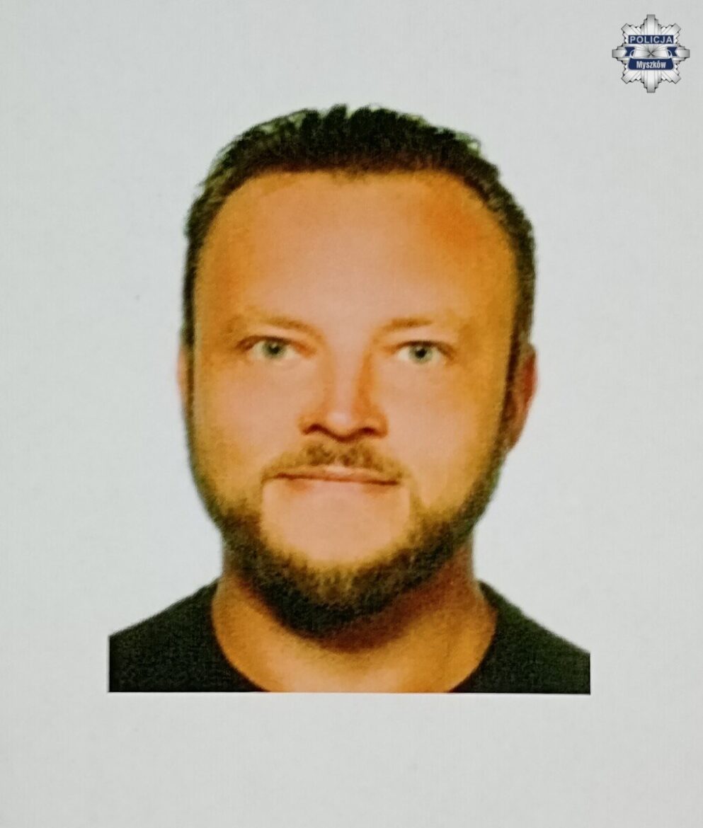 Zaginął 34-letni Przemysław Szymocha. Policja prosi o pomoc w poszukiwaniach. Fot, KPP Myszków