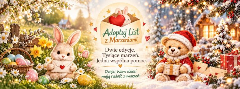 Po sukcesie wielkanocnej edycji powraca akcja „Adoptuj List z Marzeniami”. Tym razem wychowankowie domów dziecka przygotowują 44 listy, w których opisują swoje potrzeby i wymarzone prezenty. Każdy, kto tylko chce, może wybrać jeden z nich i sprawić radość konkretnemu dziecku. Pierwsze listy zostaną opublikowane już 27 października. Organizatorzy liczą na to, że również tym razem nie zabraknie ludzi o wielkich sercach.
